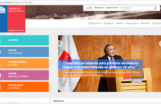 Cochilco renov su sitio web