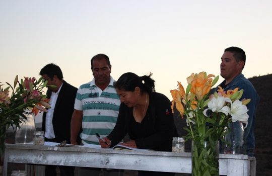 Ejecutivos de Dominga y comunidad celebran primer hito fundacional de Acuerdo Marco