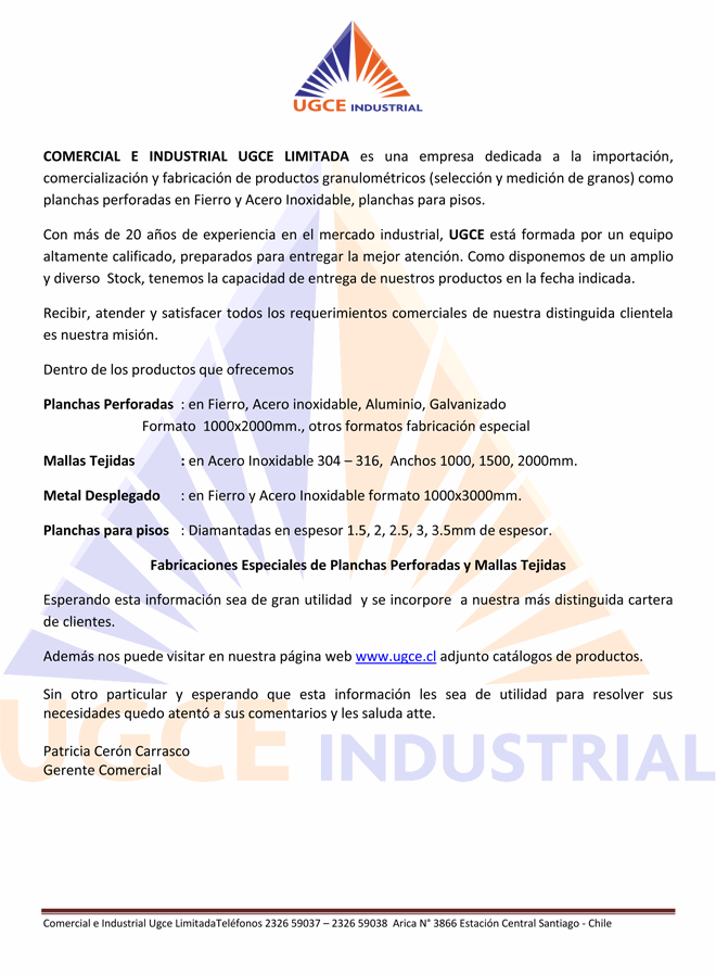UGCE Comercial e Industrial Ltda.