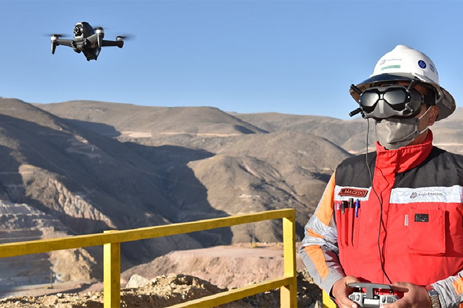 Cul es la funcin de las flotas de drones que maneja Quellaveco?