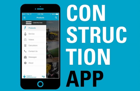 Atlas Copco Construcción lanzó aplicación para dispositivos móviles